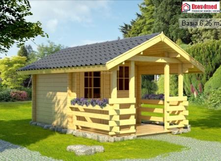 Dom drewniany Basia 6,25 m2 + taras 5,5 m2 
